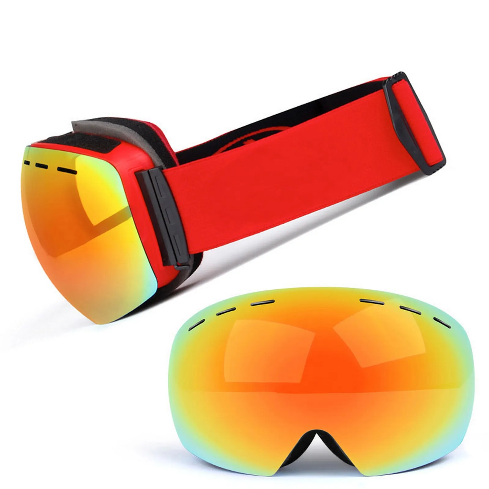 

Новые лыжные очки с УФ-защитой двухслойные анти-запотевающие сферические мужские и женские ветрозащитные очки для альпинизма оборудование