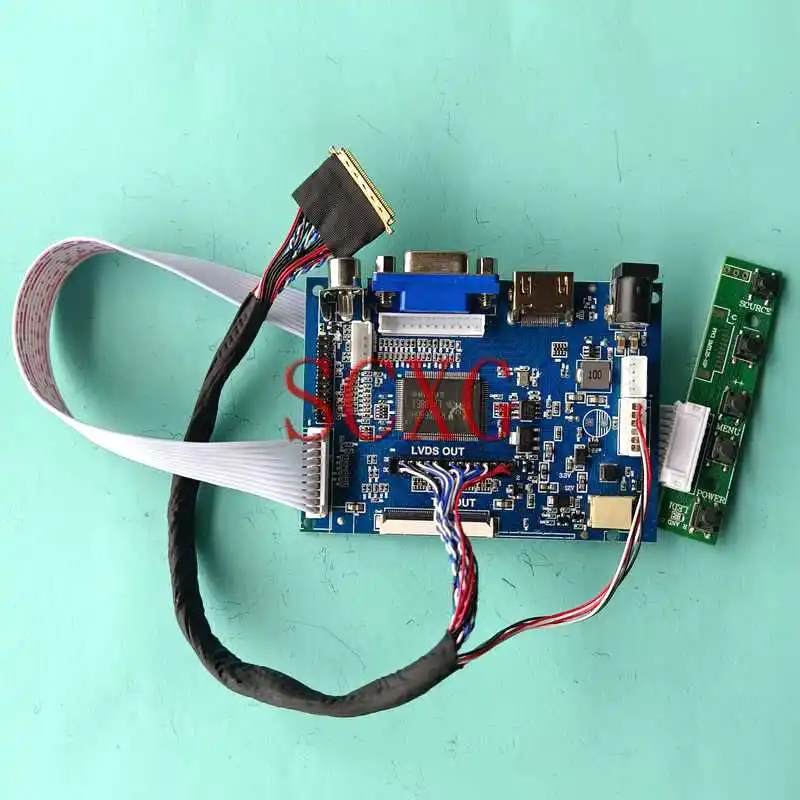 

LCD Display Screen Controller Driver Board Fit HSD101PFW1 N101N6 DIY Kit 10.1" AV VGA HDMI-Compatible LVDS 40-Pin 1024*576
