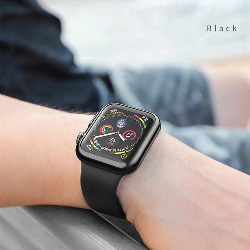 Защитная пленка для Apple Watch чехол 7 SE 45 мм 41 44 40 бампер из ТПУ 42 38 аксессуары Iwatch