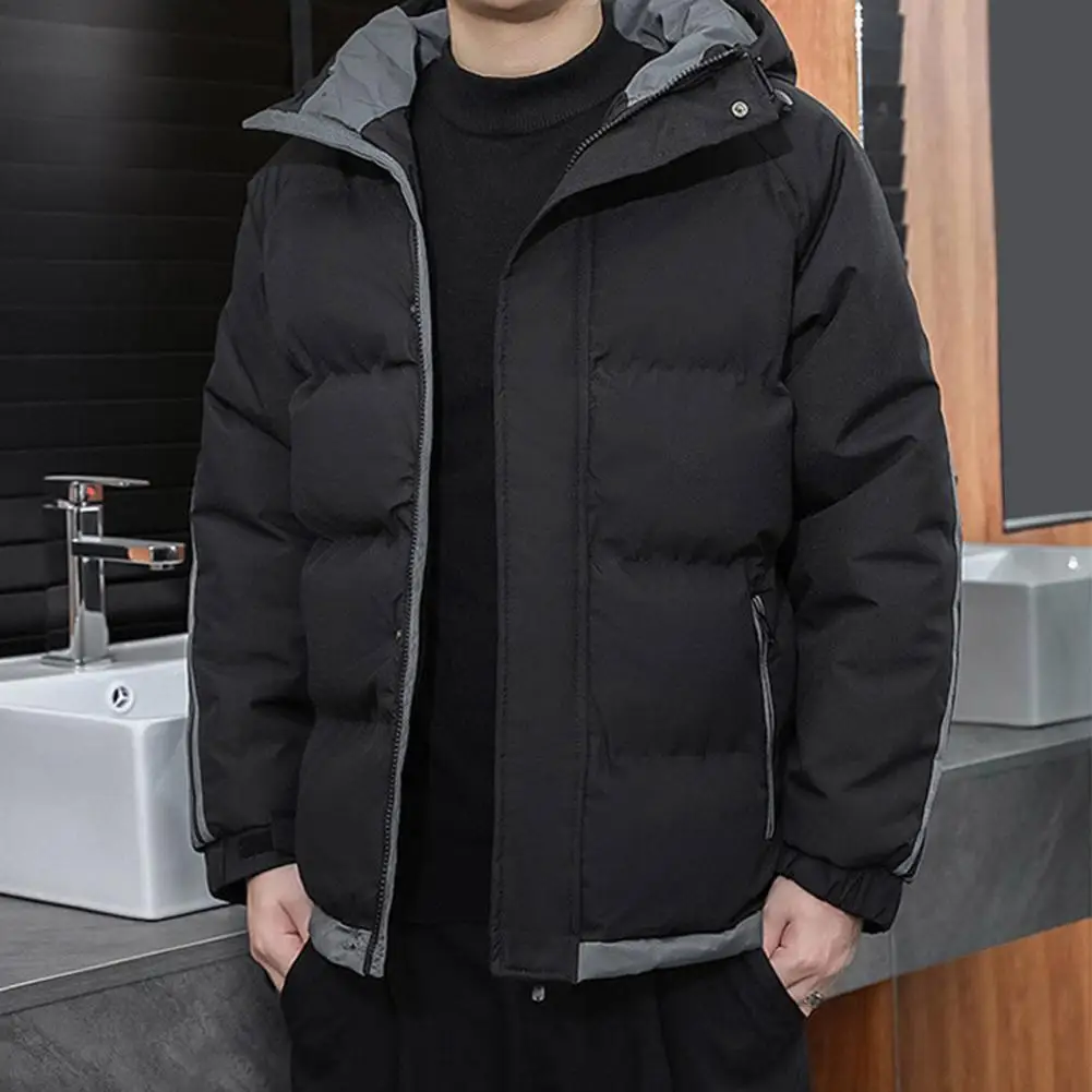 Мужская однотонная куртка с капюшоном цвет в ассортименте