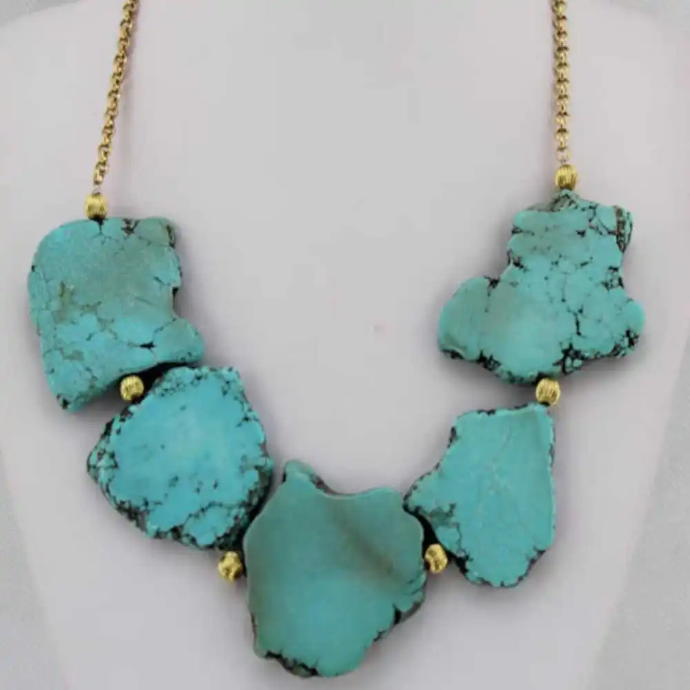 

100% натуральный бирюзовый кулон + ожерелье 18 дюймов поделки Тибетский брелок подвески для женщин унисекс Дракон ключицы бусины из нержавеющ...