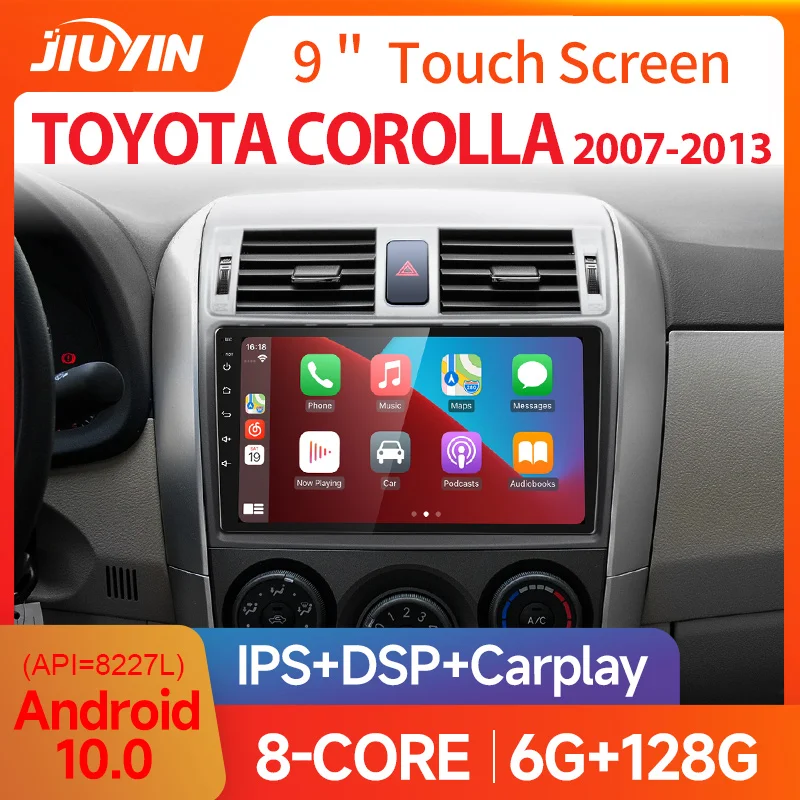 JIUYIN Android автомобильное радио для Toyota corolla 2006-2013 мультимедийный видеоплеер