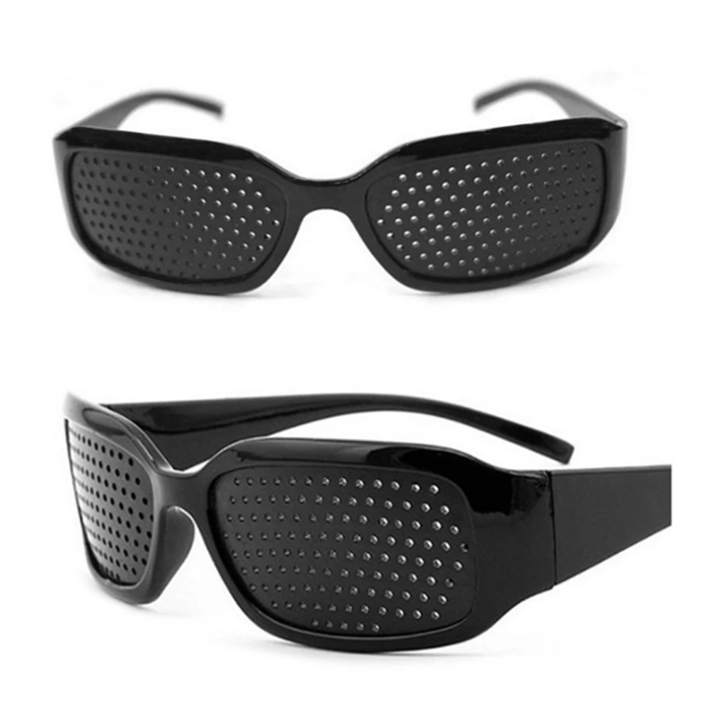 

Black Unisex Vision Care Pin Eye Exercise Eyeglasses Pinhole Glasses Eyesight Improve Plastic High Quality plastic eyewear