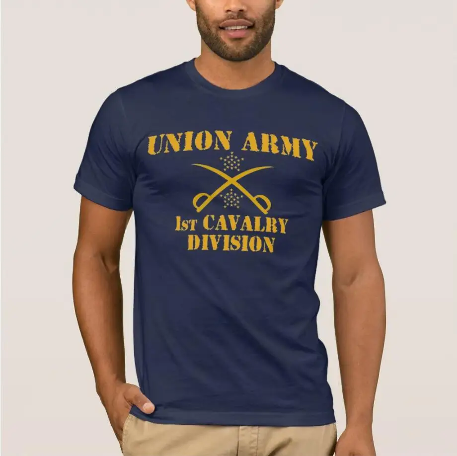 

1st Cavalry Division, Union Army Civil War Men T-Shirt Short Sleeve Casual 100% Cotton O-Neck Tshirt Men Clothing