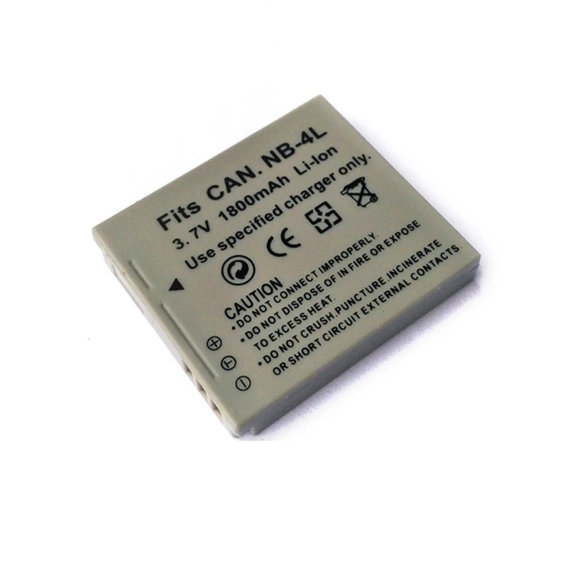Аккумулятор для камеры NB-4L 3,7 В, 1800 мАч, для IXUS 70 75 80 100 110 120 130 IS 115 220 HS (art.: 3920d467bcbb3) - 3920d467bcbb3