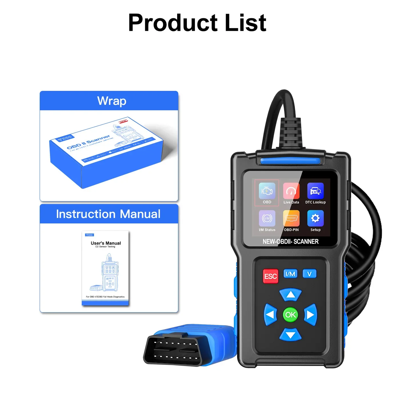 T200 Прибор для диагностики неисправностей автомобиля Obd2 Обнаружение двигателя