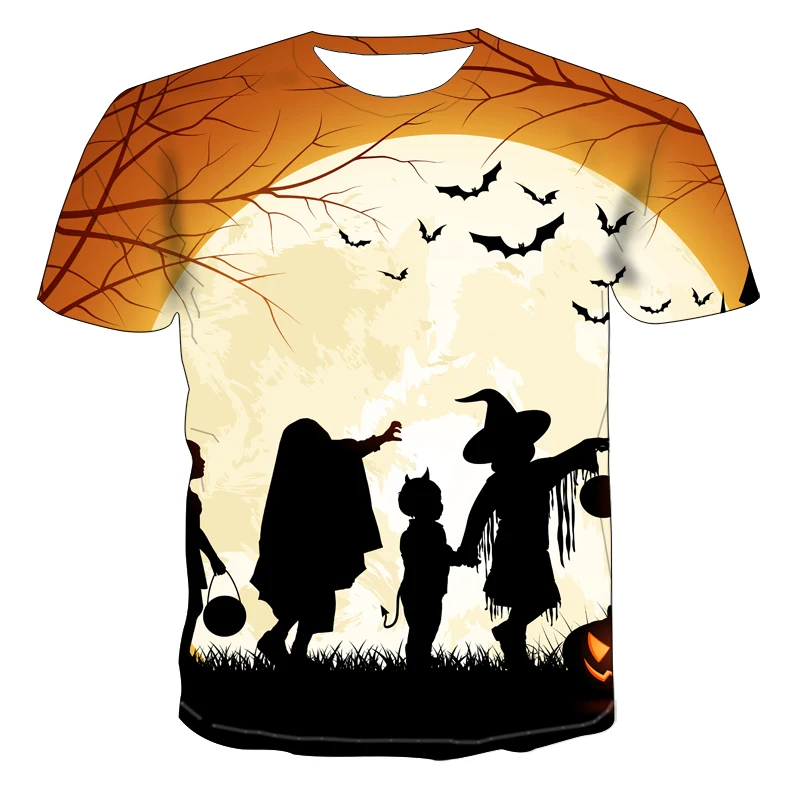 

Pumpkin Lantern Theme Men T-Shirt Summer Fashion Tops 3D Casual T-Shirt Men O-Neck Shirt Boy Clothing Large Size Streetwear