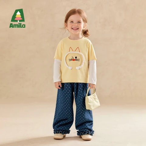 Детский топ Amila с котом, хлопок