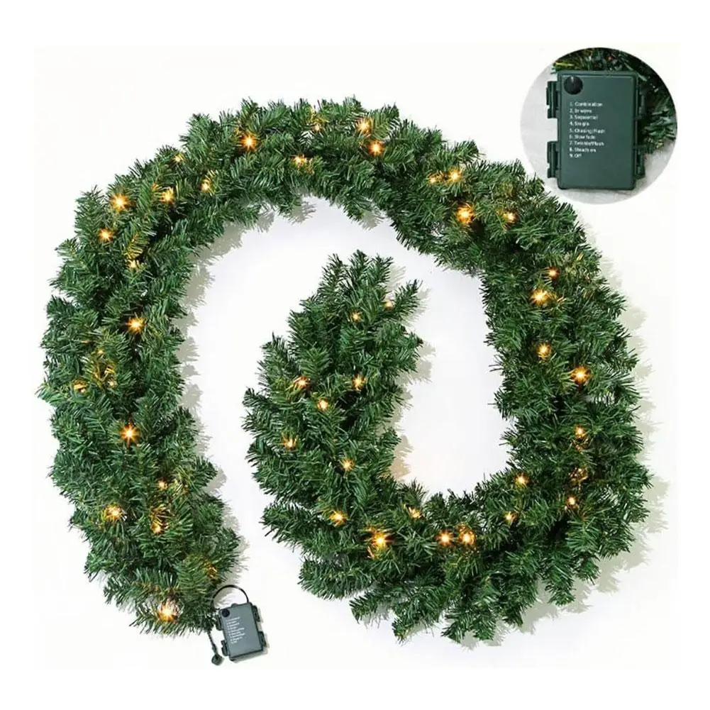 1 8/2 7 м искусственный венок из ротанга Декор сосна Рождественское украшение для