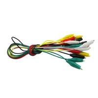 20pcs double ended alligator clips jumper wire mini test clips with cable insulated leads