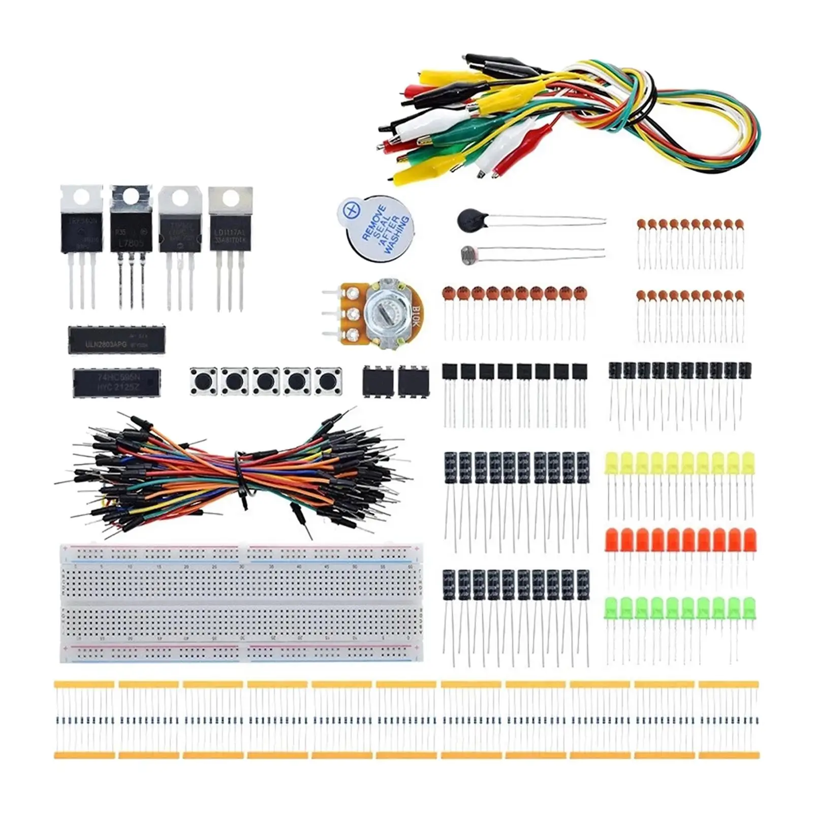 

Crocodile Clip Suit Multi Function Professional Electronics Set Beginner Electronic Components for Uno R3 Project Experiment