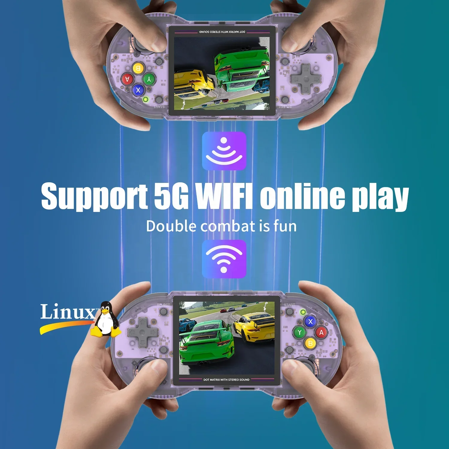 Фото Портативный игровой планшетный ПК Linux RG353ps 2025 года, двойной Wi-Fi BT5.2, игровые портативные игровые консоли для игр с портативными игровыми консолями №5