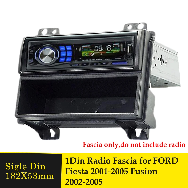 

One Din Car Radio Fascia For FORD Fiesta 2001-2005 Fusion 2002-2005 Stereo CD Fitting installation Frame Mount Facia Mount Bezel