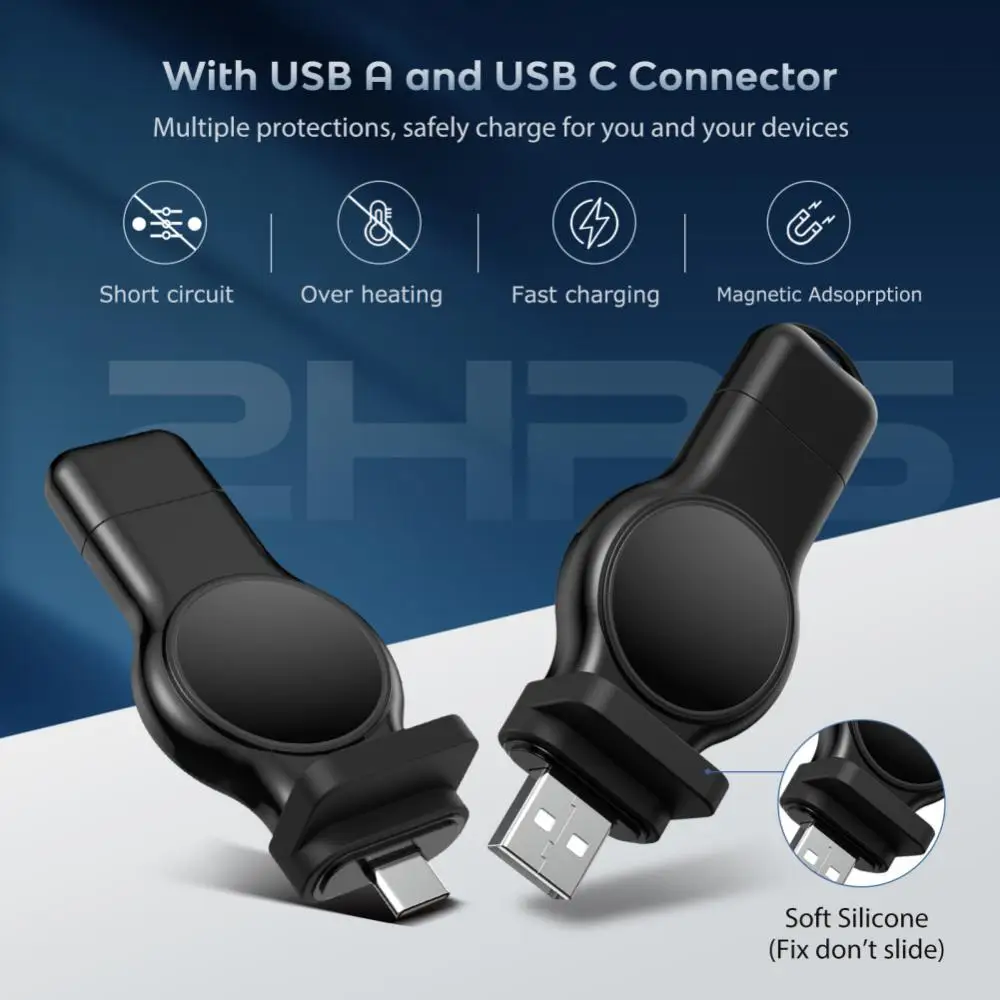 

Portable Wireless Charger For Apple Watch Series 6 SE 5 4 3 2 1 44mm/40mm Charging Dock Station Stand USB Charger IWatch 44 Mm