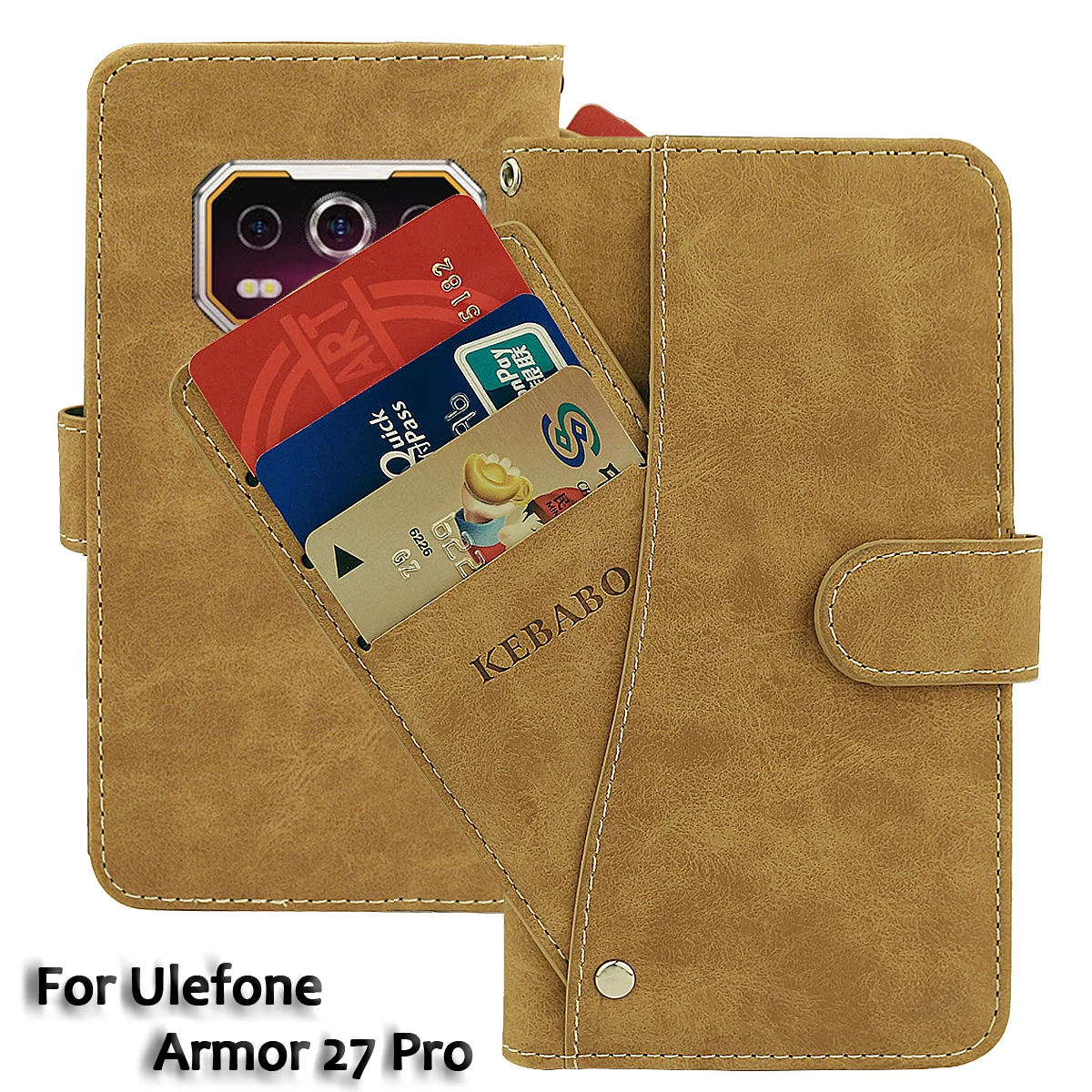Винтажный кожаный кошелек Ulefone Armor 27 Pro Чехол 6 78 дюйма роскошный флип-чехол с