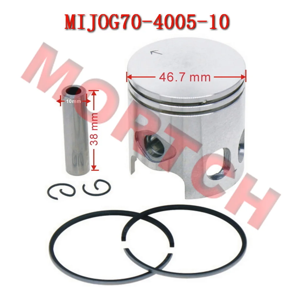 

JOG 40 мм 47 мм 50 70 10 мм 12 мм комплект поршней для Yamaha 50CC 70CC 80CC Minarelli EVO 5BM 5SU 1E40QMB Keeway Roketa Scooter ATV Buggy