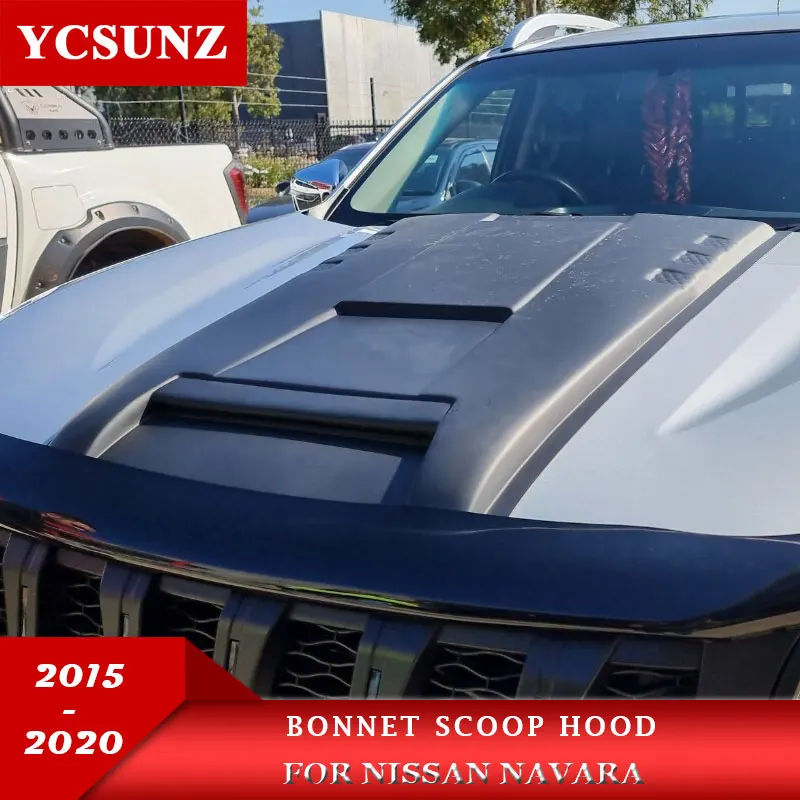 

Black Bonnet Scoop Hood Guard Accessories Parts for Nissan navara np300 frontier 2015 2016 2017 2018 2019 2020 2021 2022