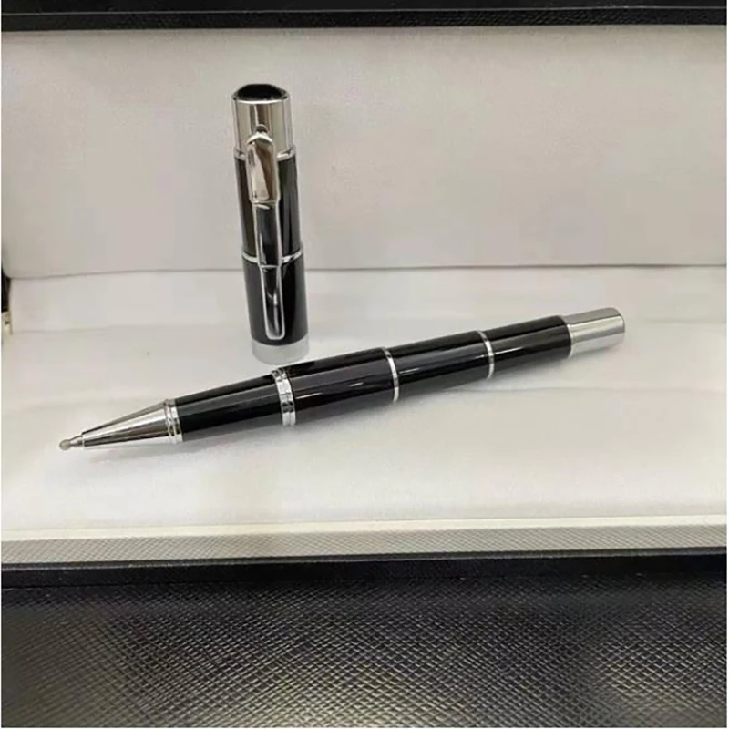 Роскошные металлические черные розовые золотые шариковые ручки MB с бамбуковым