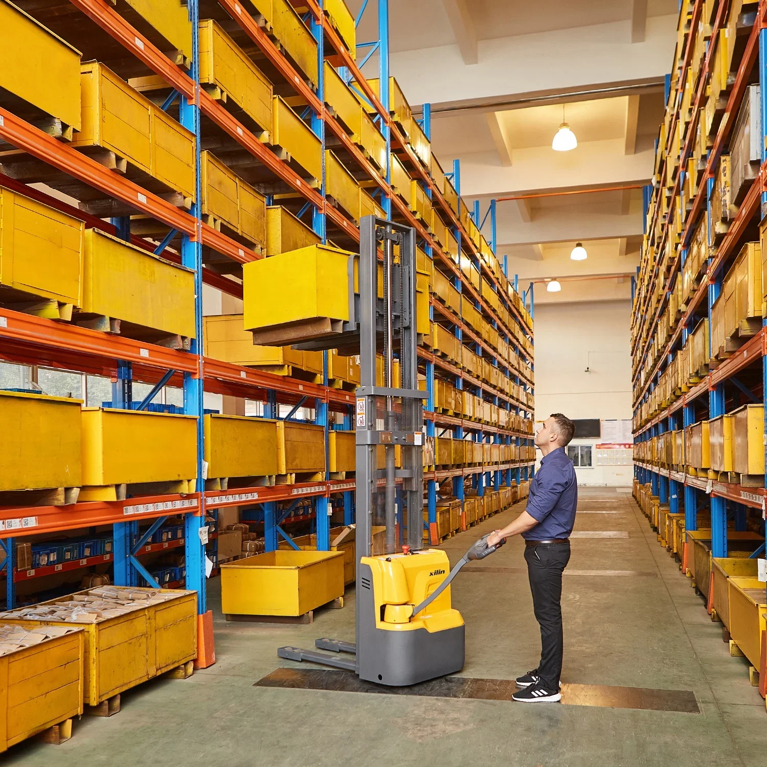 Электрический подъемник Xilin 1000 кг/1200 кг/1500 кг с вилочным погрузчиком Walkie