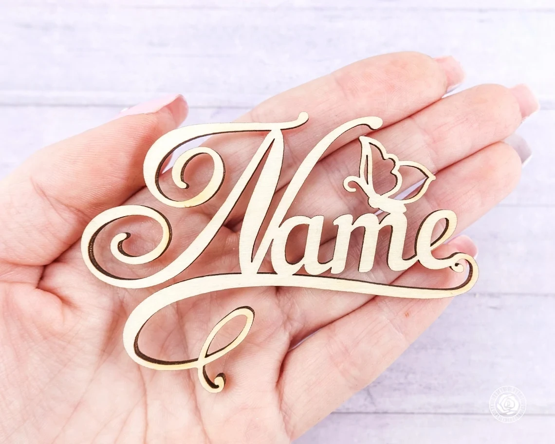 

Custom Wood Word Sign, Small Personalized wood word cutout, Wooden Name,Acrylic Nursery Name Wood Sign,Bedroom Wall Decor