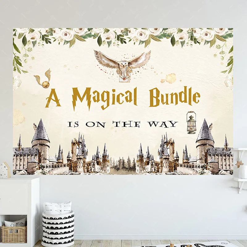 Волшебный пучок пол раскрываемый фон волшебный замок книга Сова акварель