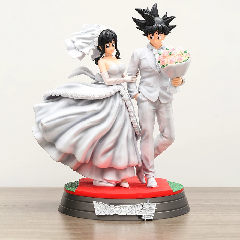 

Модель игрушки Dragon Ball Z Goku Chichi Свадебная версия Украшение для фигуры из ПВХ