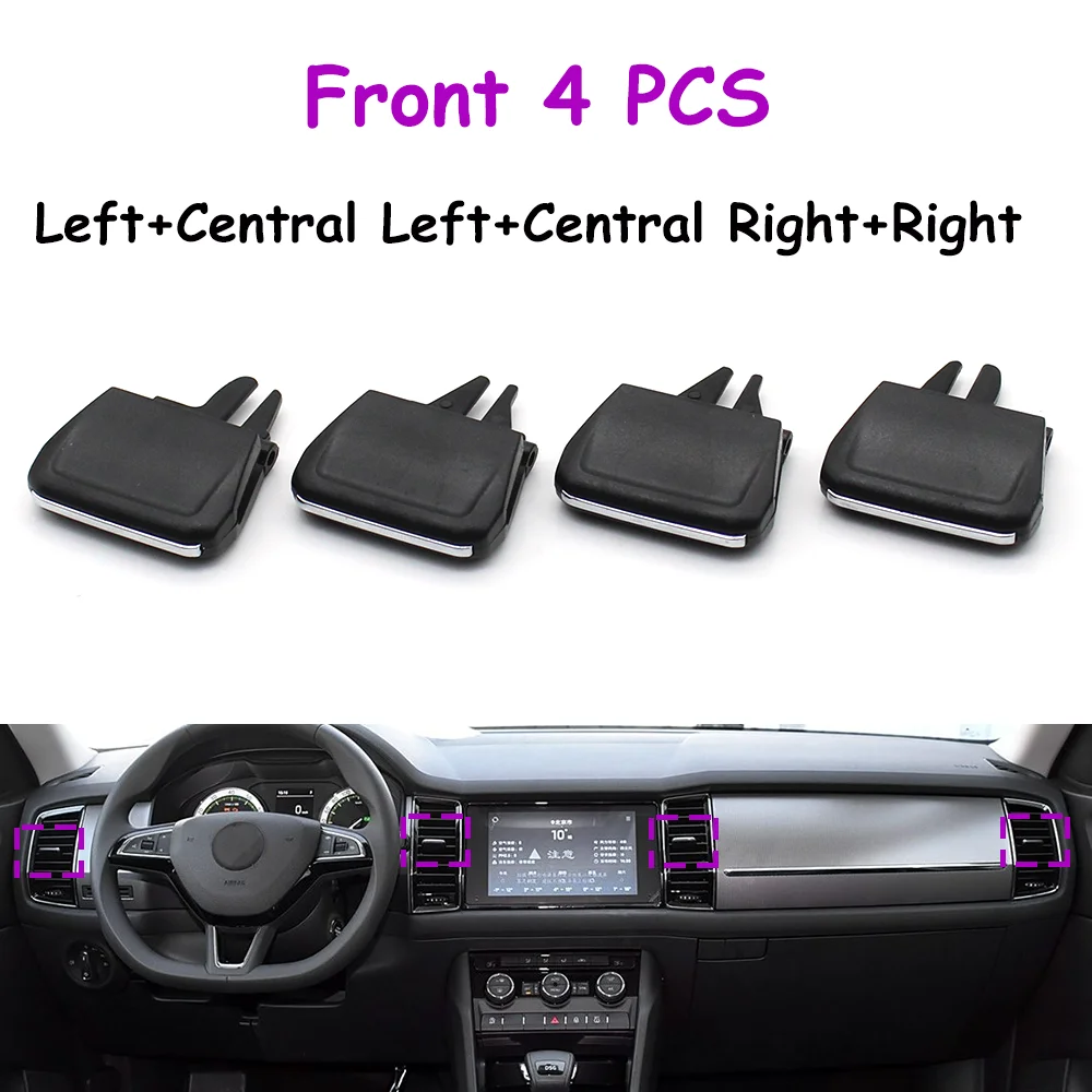 

Kodiaq Karoq автомобильный передний и задний кондиционер, вентиляционная решетка переменного тока, слайдер, зажим, ремонтный комплект для Skoda 2016-2025 56G819701