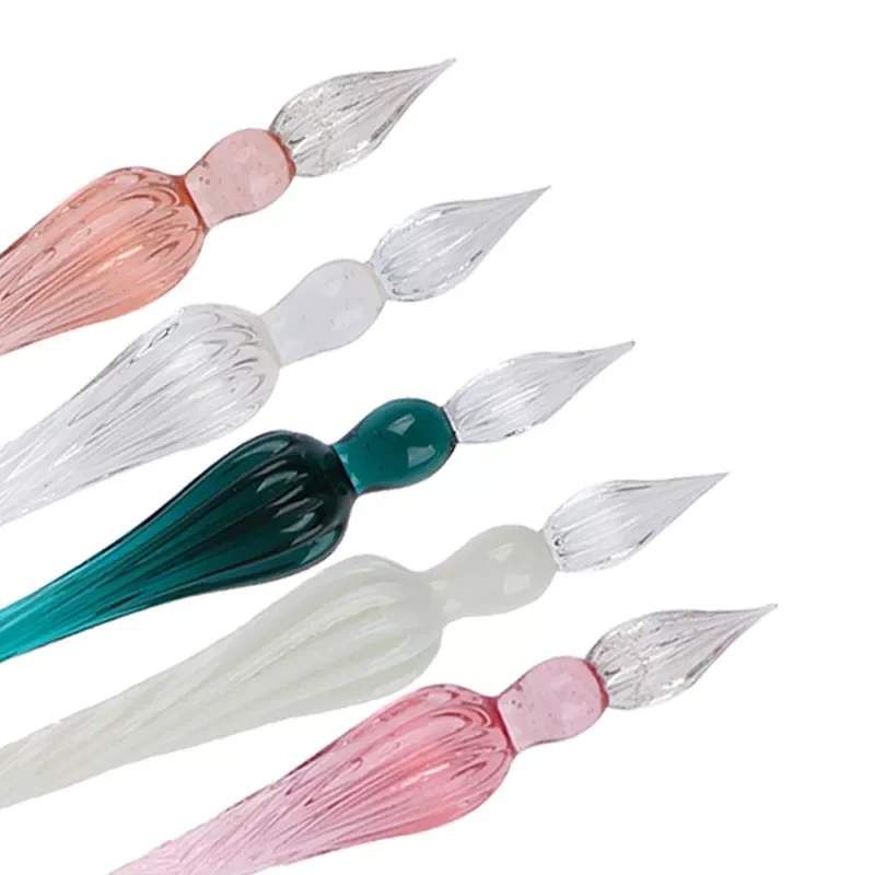 

Glass Dip Pen Set Non-carbon Ink Fountain Signature Pen Writing Tools Soda Lime Glass Pen