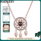 Женское Ожерелье в виде Ловца снов ANENJERY, 925 пробы, серебро, 2 цвета, подарок, S-N421