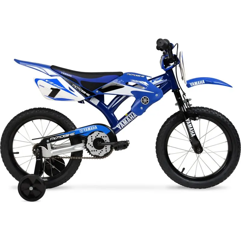 

16" Moto BMX Boys Bike, Blue Bicycle Shock Absorption Strong Load-Bearing Capacity Portable Comfortable Durable Stable And Safe