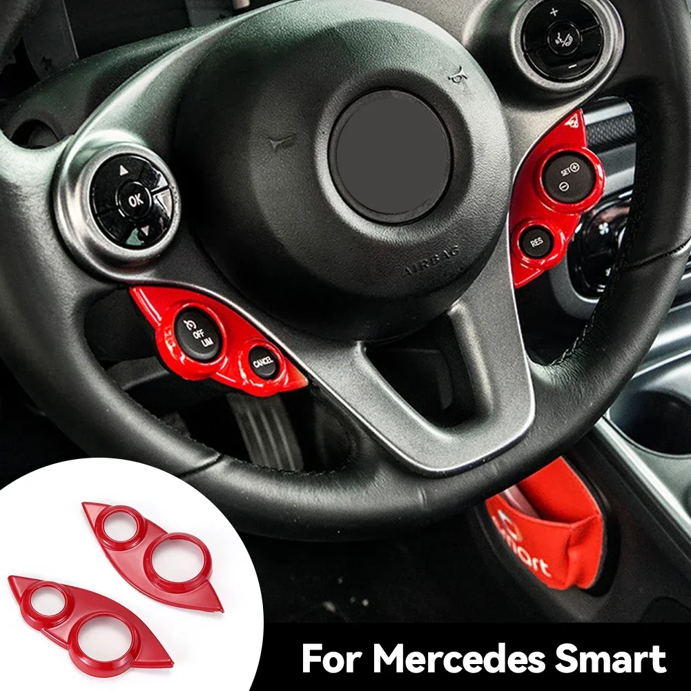 2 шт. декоративная наклейка на руль автомобиля для нового Mercedes Smart 453 Fortwo Forfour