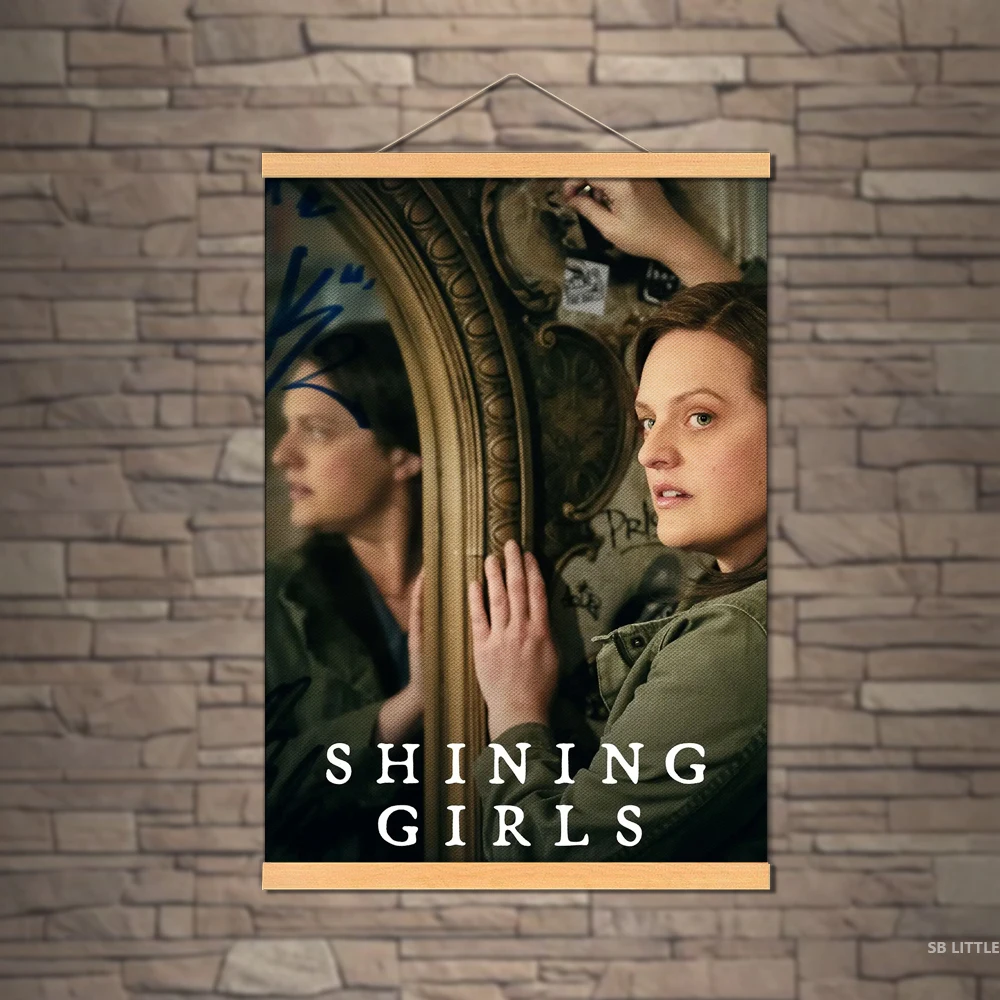 

Shining Girls Poster Decor Canvas Wall Painting Solid Wood Hanging Scroll Tapestry Design Creativity