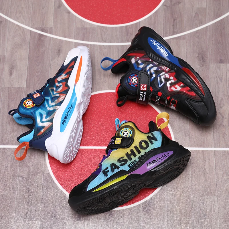Children's Basketball Shoes 2023 New Style Boys and Girls' Sports Shoes Fashionable Mesh Breathable Basketball Shoes Kids Shoes