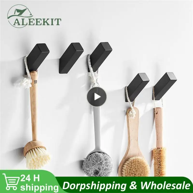 

Hat Scarf Holders Creative Rust Resistant Adhesive Hook 304 Stainless Steel Simple Practical Household Storage Hook Durable