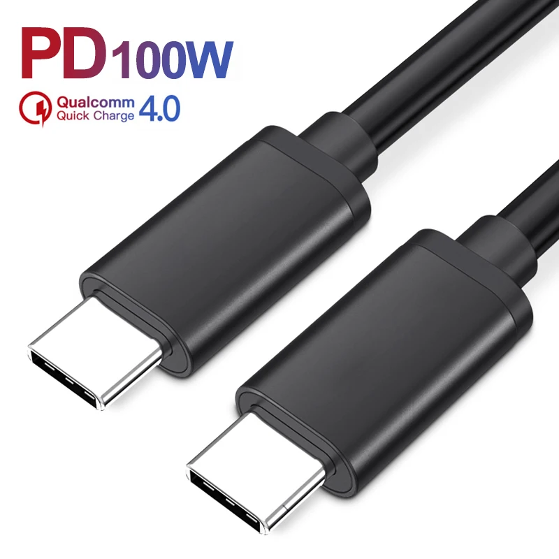 

PD 100W USB Type C To USB C Cable USB-C Mobile Phone Fast Charging Charger Wire Cord For Xiaomi Samsung Huawei Macbook iPad