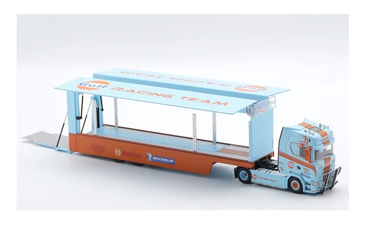 Pаспродажа Звездная модель 1:64 Scania S730 V8, закрытая модель автомобиля с двойной палубой и крыльями Чайка Продажа Звездная модель 1:64 Scania S730 V8, закрытая модель автомобиля с двойной палубой и крыльями Чайка