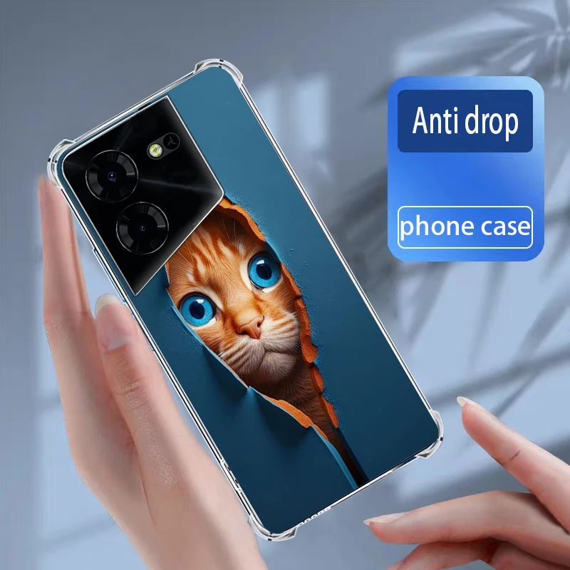 For Cases Tecno Pova 5 Pro Cover Soft Silicone transparent TPU Phone Case Coque Capa Bumper