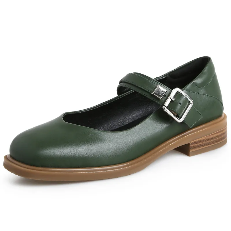 

Туфли-лодочки ENMAYER женские на низком каблуке, повседневные офисные туфли из натуральной кожи, лаконичные, смешанные цвета, весна-лето