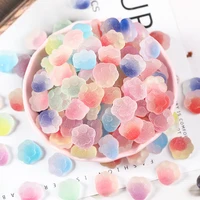 10pcs gradient gummy cute bear nail art charms 3d kawaii resin candy nails jewelry accessories diy manicure design decorations