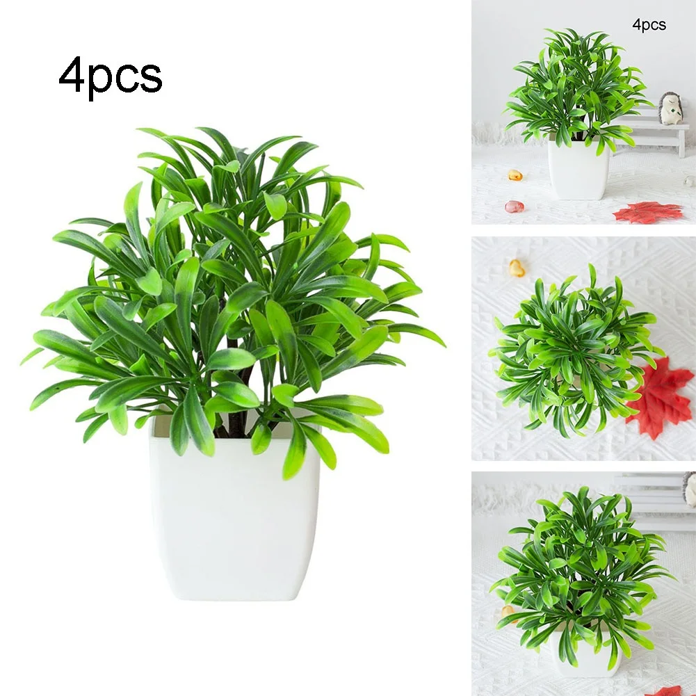 

Artificial Plants Potted Green Bonsai Small Tree Grass Plants Pot Ornament Fake Flowers For Home Garden Party Decoration