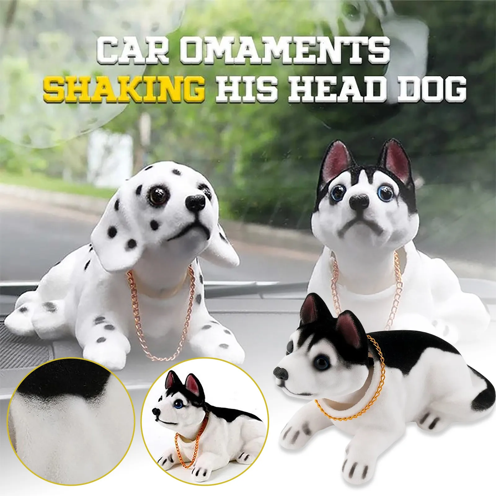 

Car Decoration Cute Shaking Head dog Resin Doll Car High-End Decoration Creative