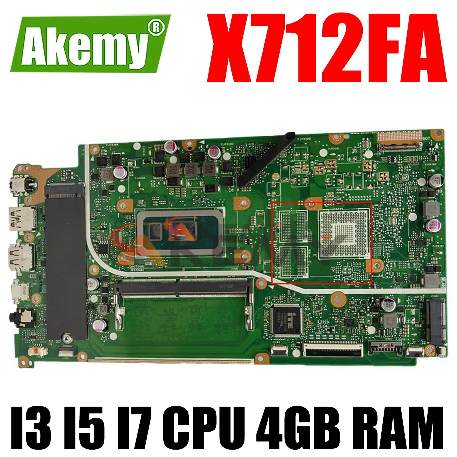 

Материнская плата для ноутбука X712FA 4 Гб ОЗУ I3 I5 I7 8-го поколения процессор 10-го поколения для ASUS 15 X5712F X712FB X712FF X712FL F712FA X712FN материнская плата
