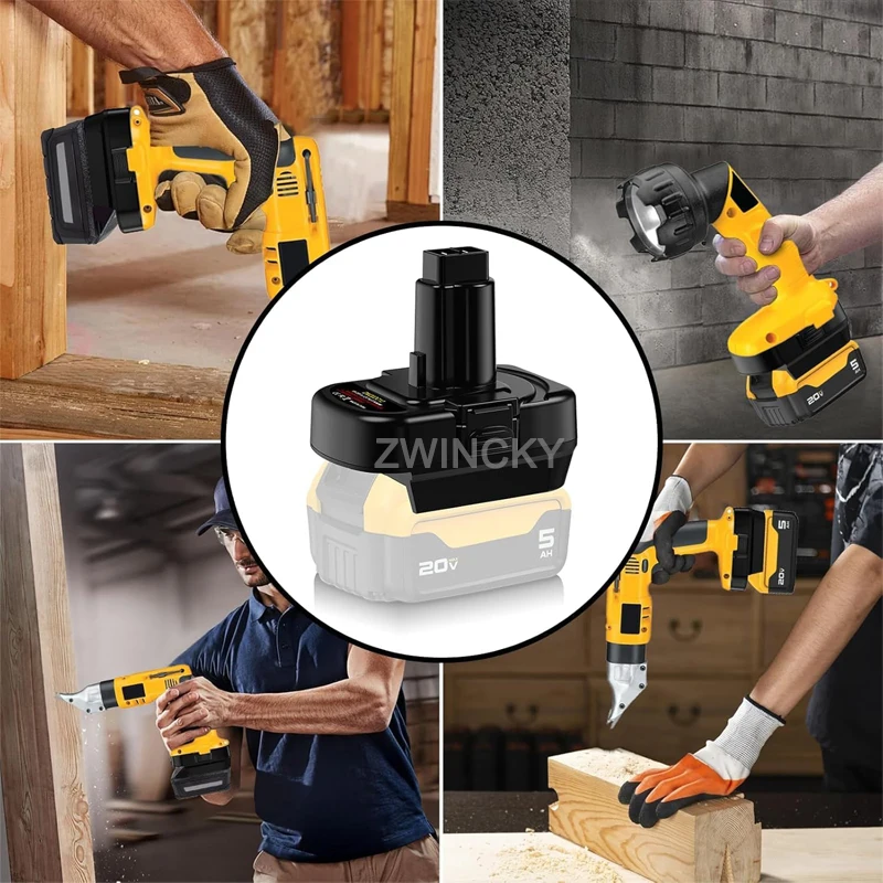 Фото Адаптер-переходник для аккумулятора Dewalt/Milwaukee 18 В, литий-ионный аккумулятор для Ni-MH аккумуляторов Dewalt 12 В/14,4 В, электроинструмент DW9071 DC9071 №5