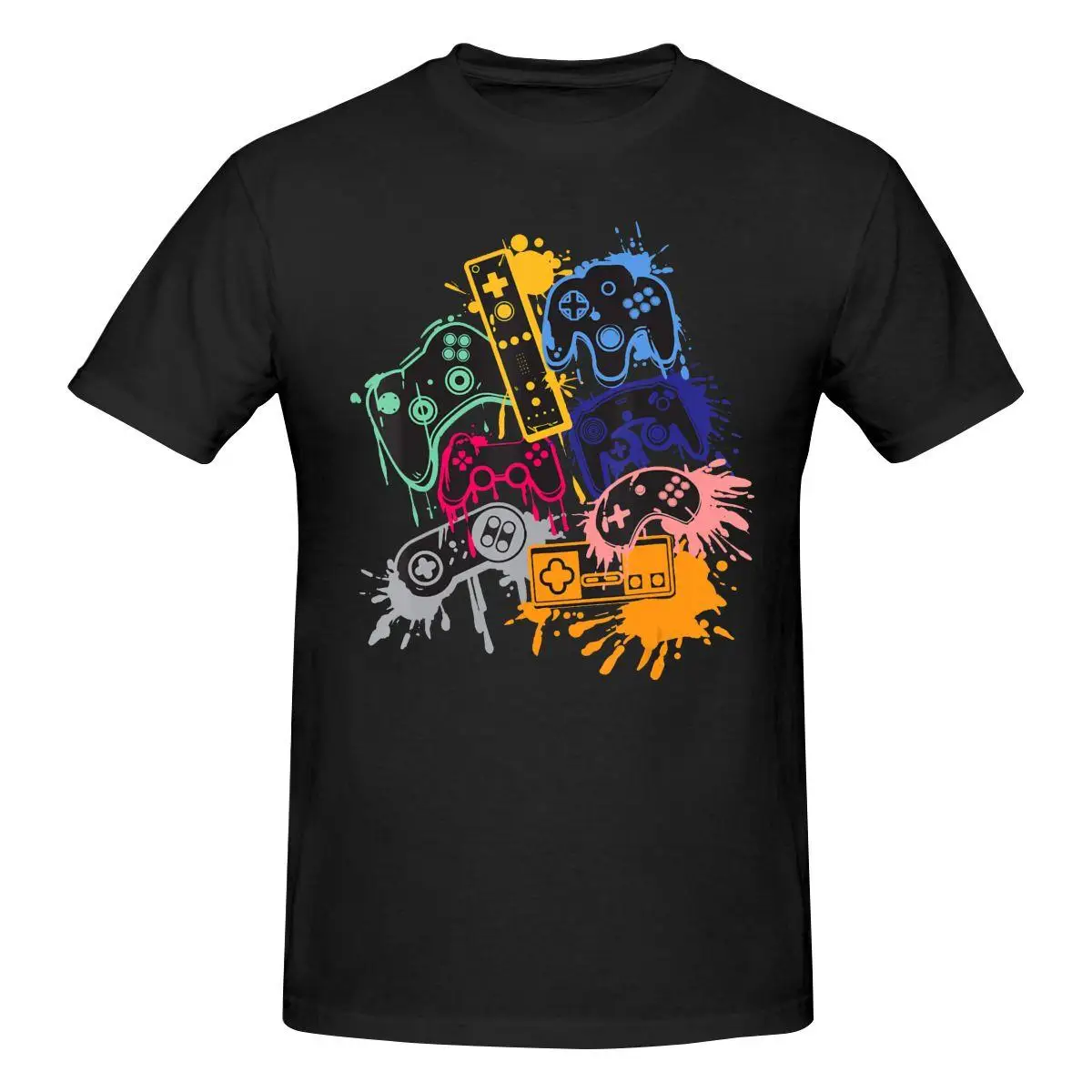 

Мужская хлопковая футболка с коротким рукавом и круглым вырезом