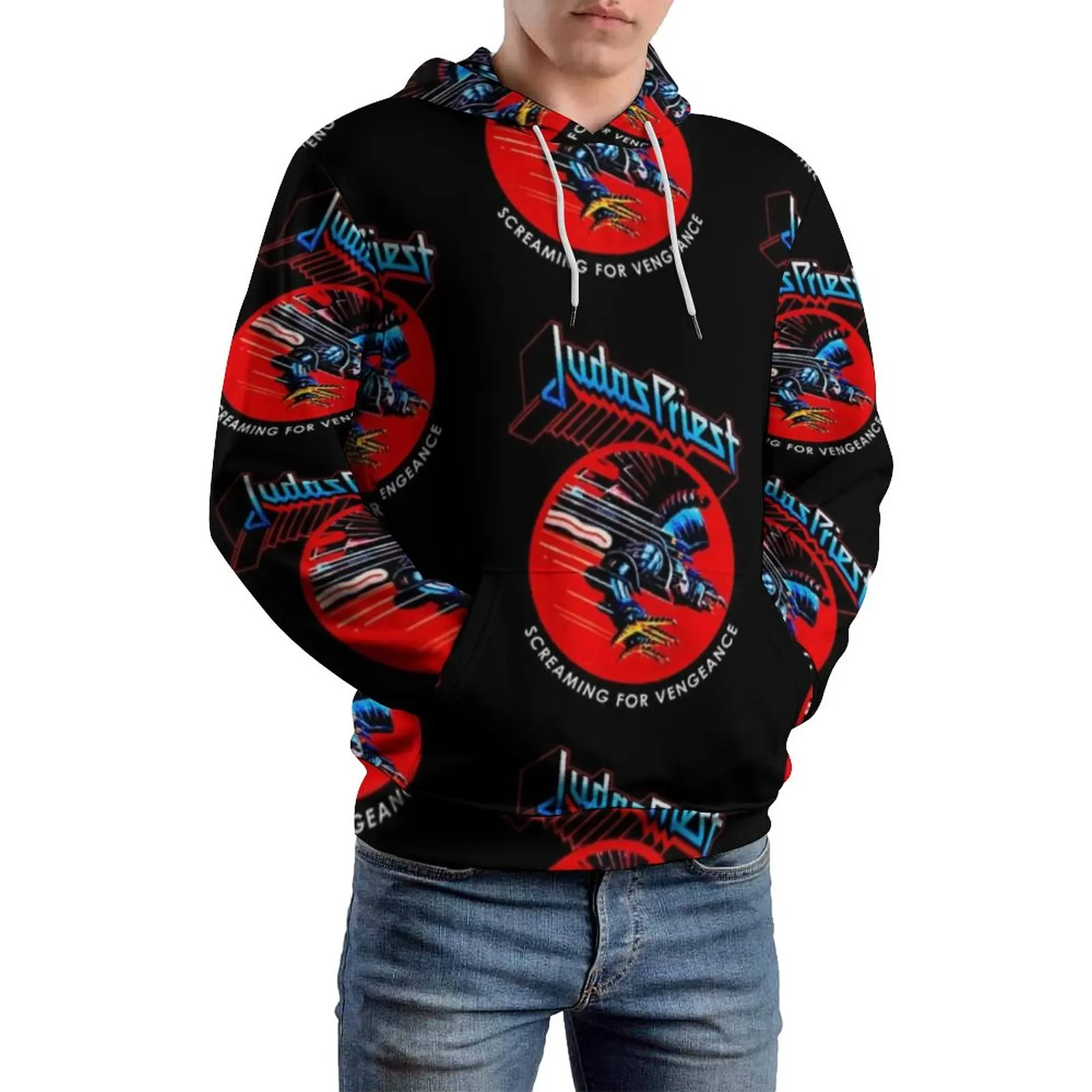 

Judas Priest Casual Hoodies Male Music Band Y2k Graphic Sweatshirts Autumn Long Sleeve Classic Oversized Hoodie