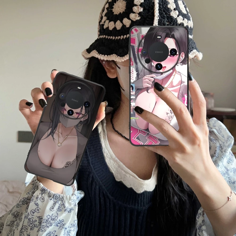 Dongtan Style Mobile Smart Cell Phone Case for Huawei Mate 60 50 40 30 20 10 Pro Plus Lite E 5G Black Soft Cover Shell