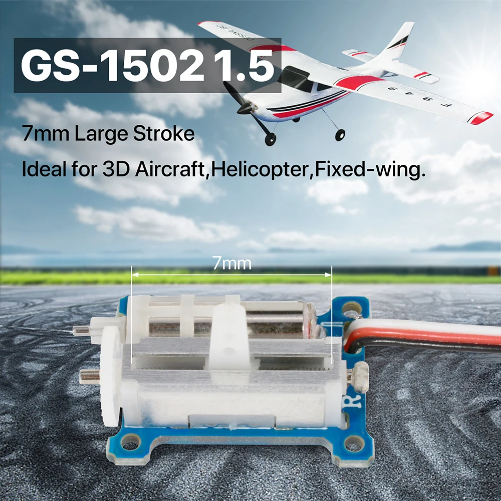 GS-1502 Micro Linear Servo JST Plug 1 5g/ 80g-cm рулевой механизм 3 7-5V для радиоуправляемого самолета с
