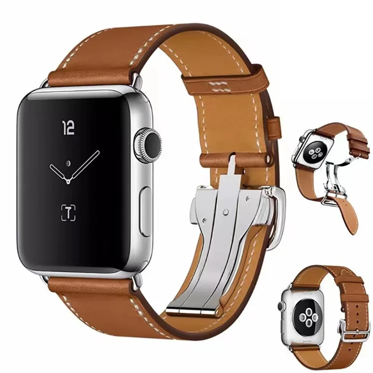 Genuine Leather Strap For Apple Watch Band 49mm 45mm 44mm 42mm 41mm 40mm Bracelet Wristband Belt For iWatch Ultra 8 7 6 5 4 3 SE
