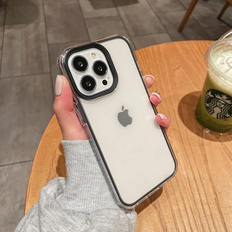 

Clear Candy Bumper Case For iPhone 13 12 11 Pro Max Mini Armor Transparent Soft Silicone Cover for iphone XS XR X 6 7 8 Plus SE