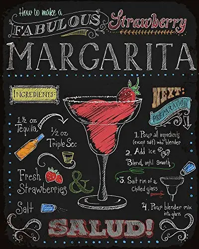 Как сделать сказочную клубничную Маргариту ретро уличный знак домашний